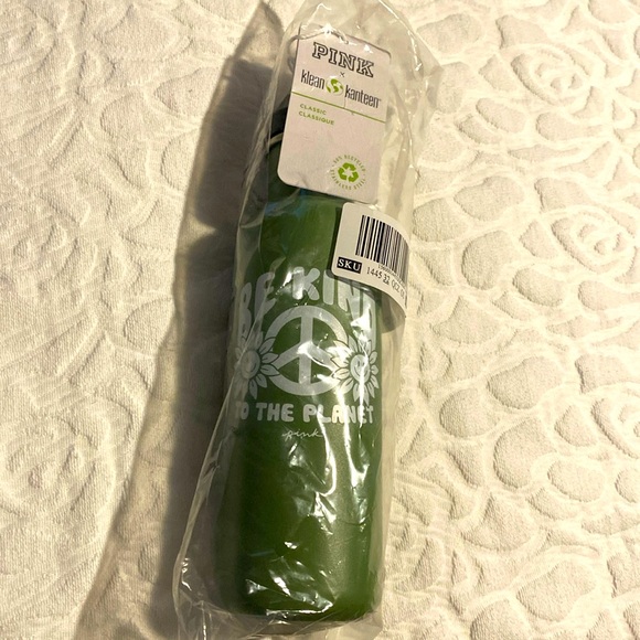 Pink Kleen Kanteen, NWT, water bottle. Green “Be Kind to the Planet” - Picture 1 of 5